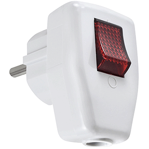Clavija schuko con interruptor 16A