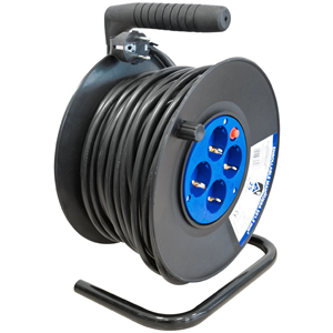 Enrollacable H05VV-F 25m 3x1.5mm² 4 tomas schuko
