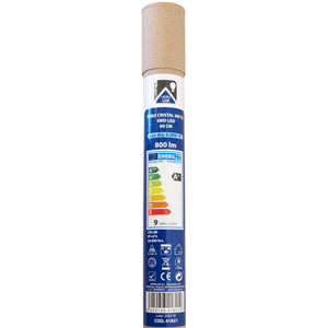 Tubo de LED cristal T8 9W 60cm 6000ºK conexión a 1 punta