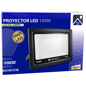 Proyector LED SMD 100W 4000ºK Negro