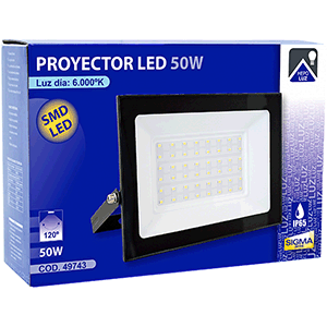 Proyector LED SMD 50W Sigma negro